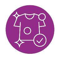 Icono de una camiseta con color lindo