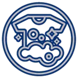 Icono de camiseta lavado