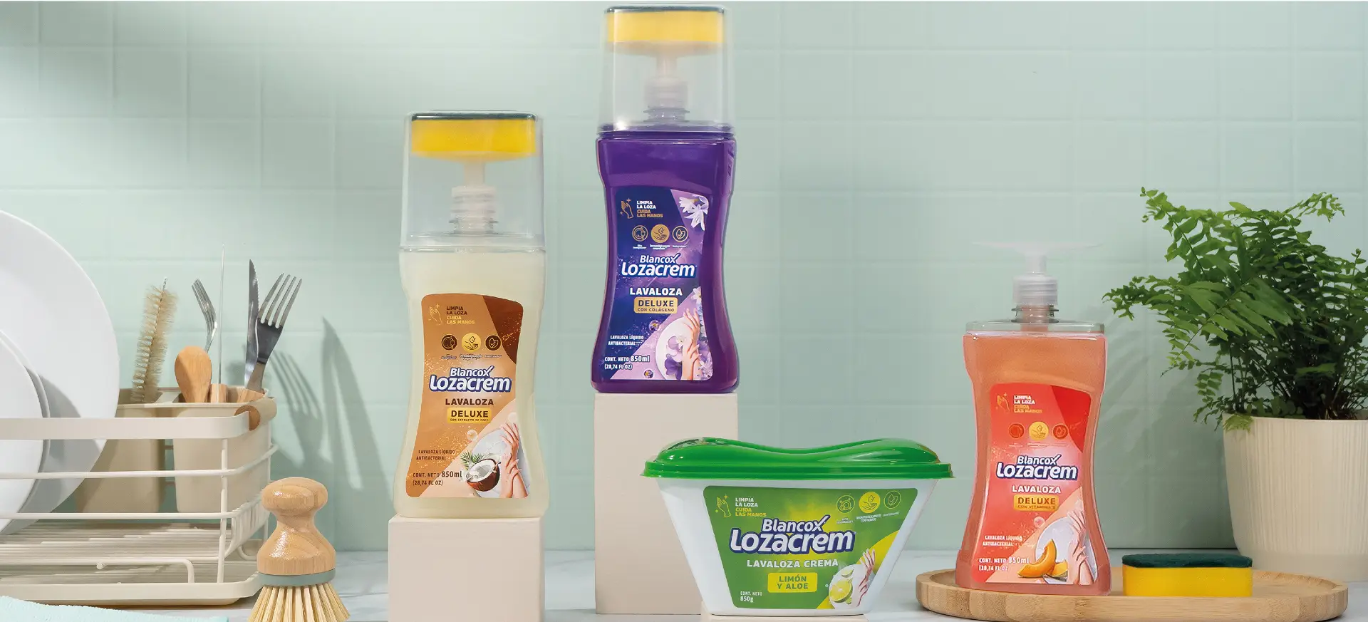 Banner Lozacream con foto de todos los productos.